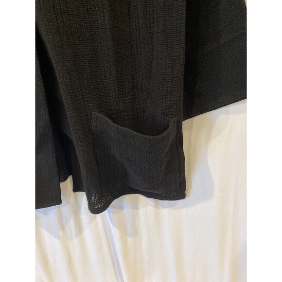 Soft Surroundings Topper Womens XS Black Cotton Knit One Button Cardigan Sweater - Picture 4 of 7